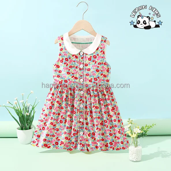 LEZONKIDS - OEM Wholesale Custom Kids Clothing Kids Fashionable Flowers Beautiful Design Girls Dress